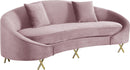 Serpentine Pink Velvet Sofa - NY Furniture Direct (NY)