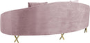 Serpentine Pink Velvet Sofa - NY Furniture Direct (NY)