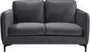 Poppy Grey Velvet Loveseat - NY Furniture Direct (NY)