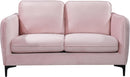 Poppy Pink Velvet Loveseat - NY Furniture Direct (NY)