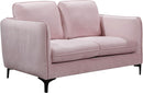 Poppy Pink Velvet Loveseat - NY Furniture Direct (NY)