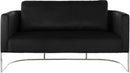 Casa Black Velvet Loveseat - NY Furniture Direct (NY)