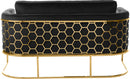 Casa Black Velvet Loveseat - NY Furniture Direct (NY)