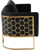 Casa Black Velvet Loveseat - NY Furniture Direct (NY)