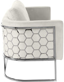 Casa Cream Velvet Loveseat - NY Furniture Direct (NY)