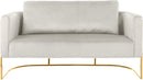 Casa Cream Velvet Loveseat - NY Furniture Direct (NY)