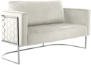 Casa Cream Velvet Loveseat - NY Furniture Direct (NY)