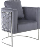 Casa Grey Velvet Chair - NY Furniture Direct (NY)