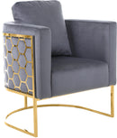 Casa Grey Velvet Chair - NY Furniture Direct (NY)