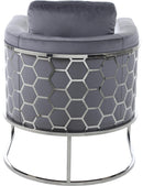 Casa Grey Velvet Chair - NY Furniture Direct (NY)