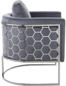 Casa Grey Velvet Chair - NY Furniture Direct (NY)