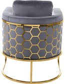 Casa Grey Velvet Chair - NY Furniture Direct (NY)