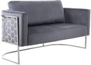 Casa Grey Velvet Loveseat - NY Furniture Direct (NY)