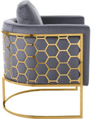 Casa Grey Velvet Chair - NY Furniture Direct (NY)