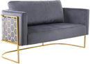 Casa Grey Velvet Loveseat - NY Furniture Direct (NY)