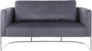 Casa Grey Velvet Loveseat - NY Furniture Direct (NY)