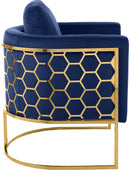 Casa Navy Velvet Chair - NY Furniture Direct (NY)