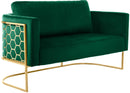 Casa Green Velvet Loveseat - NY Furniture Direct (NY)