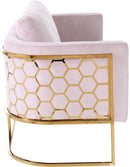Casa Pink Velvet Loveseat - NY Furniture Direct (NY)
