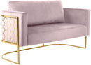 Casa Pink Velvet Loveseat - NY Furniture Direct (NY)