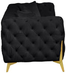 Kingdom Black Velvet Sofa - NY Furniture Direct (NY)