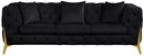 Kingdom Black Velvet Sofa - NY Furniture Direct (NY)