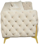 Kingdom Cream Velvet Sofa - NY Furniture Direct (NY)
