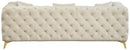 Kingdom Cream Velvet Sofa - NY Furniture Direct (NY)