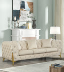 Kingdom Cream Velvet Sofa - NY Furniture Direct (NY)