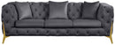 Kingdom Grey Velvet Sofa - NY Furniture Direct (NY)