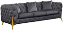 Kingdom Grey Velvet Sofa - NY Furniture Direct (NY)