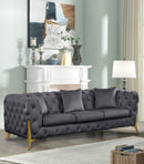 Kingdom Grey Velvet Sofa - NY Furniture Direct (NY)