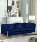 Kingdom Navy Velvet Sofa - NY Furniture Direct (NY)