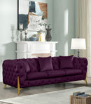 Kingdom Purple Velvet Sofa - NY Furniture Direct (NY)