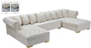Presley Cream Velvet 3pc. Sectional - NY Furniture Direct (NY)