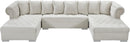 Presley Cream Velvet 3pc. Sectional - NY Furniture Direct (NY)