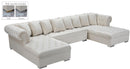 Presley Cream Velvet 3pc. Sectional - NY Furniture Direct (NY)