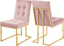 Pierre Pink Velvet Dining Chair