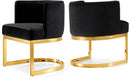 Gianna Black Velvet Dining Chair - NY Furniture Direct (NY)