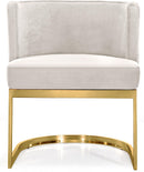 Gianna Cream Velvet Dining Chair - NY Furniture Direct (NY)