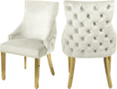 Tuft Cream Velvet Dining Chair - NY Furniture Direct (NY)