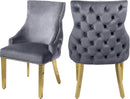 Tuft Grey Velvet Dining Chair - NY Furniture Direct (NY)