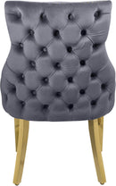 Tuft Grey Velvet Dining Chair - NY Furniture Direct (NY)