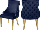 Tuft Navy Velvet Dining Chair - NY Furniture Direct (NY)