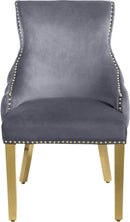 Tuft Grey Velvet Dining Chair - NY Furniture Direct (NY)