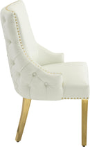 Tuft White Faux Leather Dining Chair - NY Furniture Direct (NY)