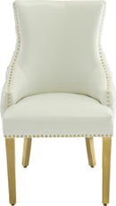 Tuft White Faux Leather Dining Chair - NY Furniture Direct (NY)