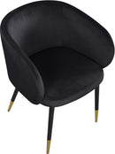 Louise Black Velvet Dining Chair - NY Furniture Direct (NY)