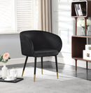 Louise Black Velvet Dining Chair - NY Furniture Direct (NY)