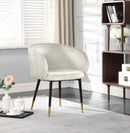 Louise Cream Velvet Dining Chair - NY Furniture Direct (NY)